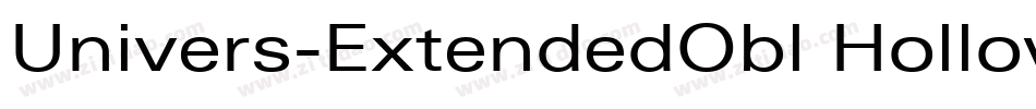 Univers-ExtendedObl Hollow字体转换